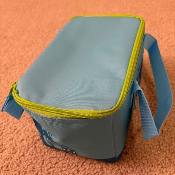 Trader Joe's Mini Insulated Tote Set of 2 Lunch Bags New Season Peach And Blue - Picture 4 of 9